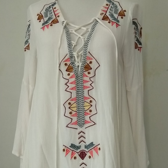 Beautiful Lulu's Boho tunic, sz L - Picture 2 of 8